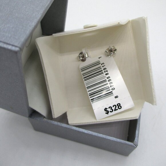 Brilliance Fine Jewelry 10KT White Gold 3/4 CTTW Genuine Diamond Stud Earrings - Picture 4 of 7